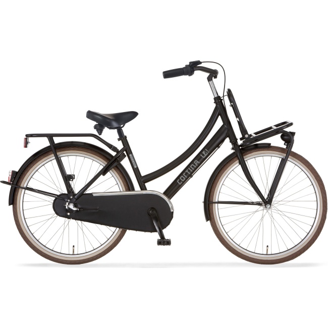 U4 Transport Mini Meisjesfiets 24 inch 3V Jet Black Matt