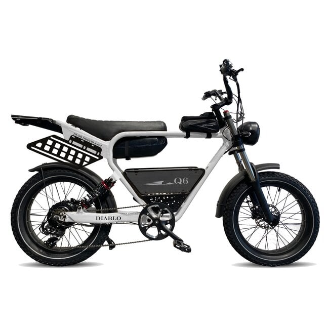 Q6 Elektrische Fatbike Zwart/Groen